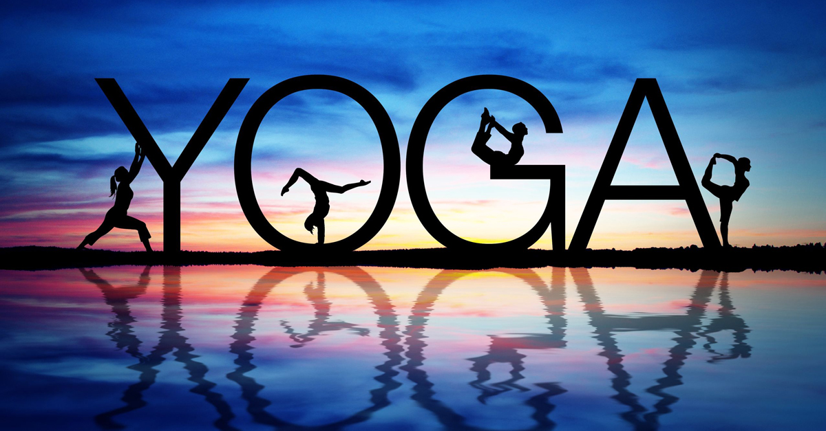 Yoga wording in color